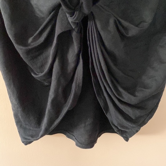 Zara Tie Front Black Blouse - Picture 4 of 5